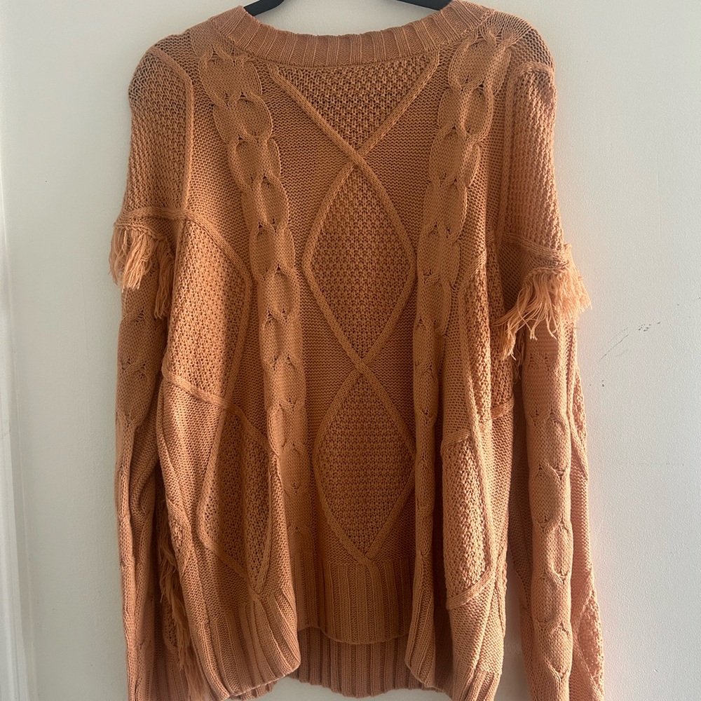 Cozy Cable Knit Sweater - Tan
